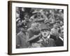 Winston Churchill, General Charles De Gaulle and Anthony Eden Attending Armistice Day Celebrations-null-Framed Photographic Print