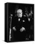 Winston Churchill Giving Speech at Tory Rally During British Election Campaign-null-Framed Stretched Canvas