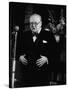 Winston Churchill Giving Speech at Tory Rally During British Election Campaign-null-Stretched Canvas