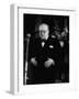 Winston Churchill Giving Speech at Tory Rally During British Election Campaign-null-Framed Photographic Print