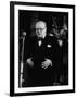 Winston Churchill Giving Speech at Tory Rally During British Election Campaign-null-Framed Photographic Print