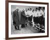 Winston Churchill Greets the England Football Team, Wembley, London, October 1941-null-Framed Giclee Print