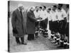 Winston Churchill Greets the England Football Team, Wembley, London, October 1941-null-Stretched Canvas