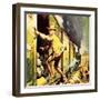 Winston Churchill Jumping from a Train During the Boer War-McConnell-Framed Giclee Print