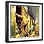 Winston Churchill Jumping from a Train During the Boer War-McConnell-Framed Giclee Print