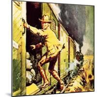 Winston Churchill Jumping from a Train During the Boer War-McConnell-Mounted Giclee Print