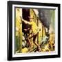 Winston Churchill Jumping from a Train During the Boer War-McConnell-Framed Giclee Print