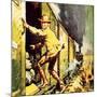 Winston Churchill Jumping from a Train During the Boer War-McConnell-Mounted Giclee Print