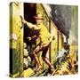 Winston Churchill Jumping from a Train During the Boer War-McConnell-Stretched Canvas