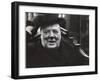 Winston Churchill learning about his re-election to Parliament, neg. 1935-Lucien Aigner-Framed Photographic Print