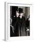 Winston Churchill Making His Famous V for Victory Sign, 1942-null-Framed Photographic Print