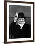 Winston Churchill Making "V" for Victory Sign-Alfred Eisenstaedt-Framed Premium Photographic Print