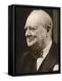 Winston Churchill "Our Skipper"-null-Framed Stretched Canvas