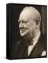 Winston Churchill "Our Skipper"-null-Framed Stretched Canvas