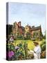 Winston Churchill Painting at Chartwell-Green-Stretched Canvas