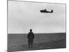 Winston Churchill, Photographed from Behind, Watching B-17 'Flying Fortress' in Flight, July 1940-null-Mounted Photo