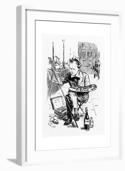 Winston Churchill - Punch Cartoon-FH Townsend-Framed Giclee Print