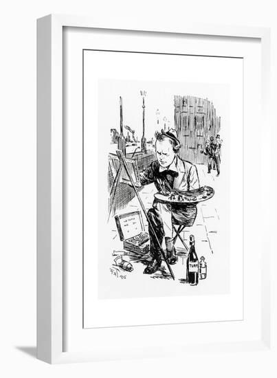 Winston Churchill - Punch Cartoon-FH Townsend-Framed Giclee Print