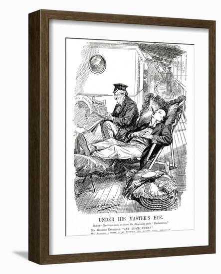 Winston Churchill - Punch Cartoon-L Raven Hill-Framed Photographic Print