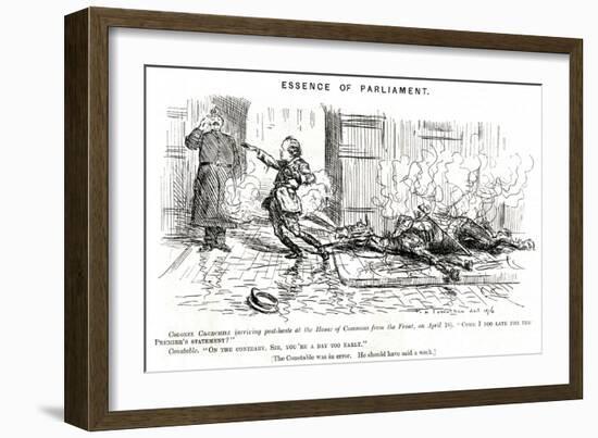 Winston Churchill - Punch Cartoon-FH Townsend-Framed Art Print