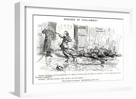 Winston Churchill - Punch Cartoon-FH Townsend-Framed Art Print