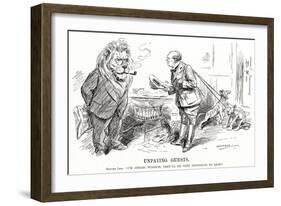 Winston Churchill - Punch Cartoon-L Raven Hill-Framed Art Print