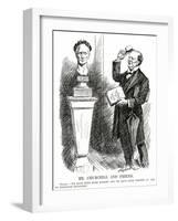 Winston Churchill - Punch Cartoon-L Raven Hill-Framed Art Print