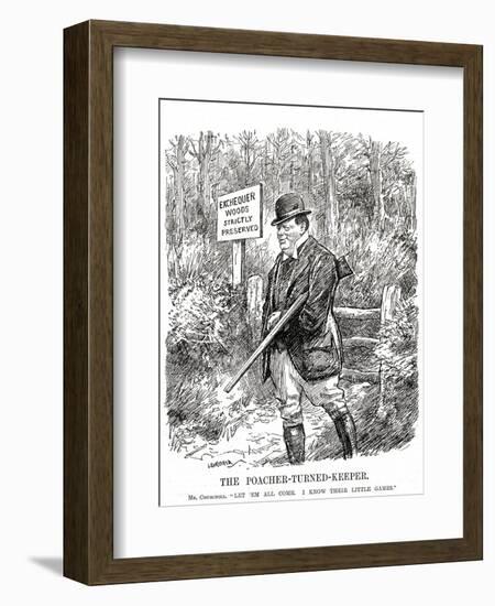 Winston Churchill - Punch Cartoon-L Raven Hill-Framed Art Print