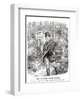 Winston Churchill - Punch Cartoon-L Raven Hill-Framed Art Print