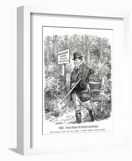 Winston Churchill - Punch Cartoon-L Raven Hill-Framed Art Print