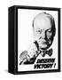 Winston Churchill Says We Deserve Victory!-null-Framed Stretched Canvas