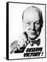 Winston Churchill Says We Deserve Victory!-null-Framed Stretched Canvas