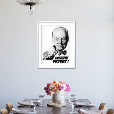 Winston Churchill Says We Deserve Victory!' Giclee Print | AllPosters.com