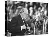 Winston Churchill Speaking at Wolverhampton Football Field-null-Stretched Canvas