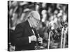 Winston Churchill Speaking at Wolverhampton Football Field-null-Stretched Canvas