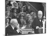 Winston Churchill Speaking at Wolverhampton Football Field-null-Mounted Photographic Print