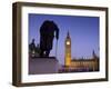 Winston Churchill Statue, Big Ben, Houses of Parliamant, London, England-Jon Arnold-Framed Photographic Print