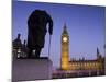 Winston Churchill Statue, Big Ben, Houses of Parliamant, London, England-Jon Arnold-Mounted Photographic Print