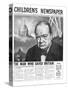 Winston Churchill: the Man Who Saved Britain, Front Page of 'The Children's Newspaper'-English School-Stretched Canvas