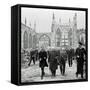 Winston Churchill Visiting the Ruins of Coventry Cathedral Following its Destruction-null-Framed Stretched Canvas