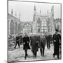 Winston Churchill Visiting the Ruins of Coventry Cathedral Following its Destruction-null-Mounted Photographic Print