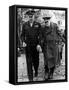 Winston Churchill Walking with General Dwight Eisenhower During Visit to France-null-Framed Stretched Canvas