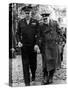 Winston Churchill Walking with General Dwight Eisenhower During Visit to France-null-Stretched Canvas