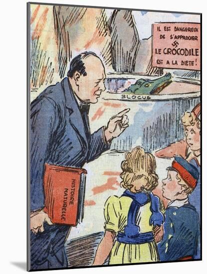 Winston Churchill Warns Neutrals-Gabriel Gobin-Mounted Art Print