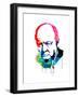 Winston Churchill Watercolor-Lora Feldman-Framed Art Print