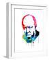 Winston Churchill Watercolor-Lora Feldman-Framed Art Print