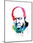 Winston Churchill Watercolor-Lora Feldman-Mounted Art Print