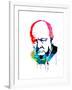 Winston Churchill Watercolor-Lora Feldman-Framed Art Print