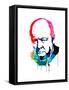 Winston Churchill Watercolor-Lora Feldman-Framed Stretched Canvas