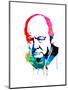 Winston Churchill Watercolor-Lora Feldman-Mounted Art Print